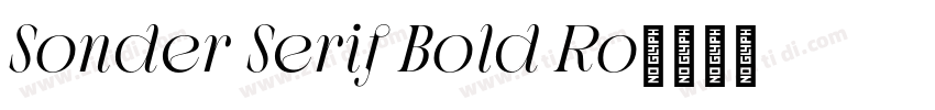 Sonder Serif Bold Ro字体转换